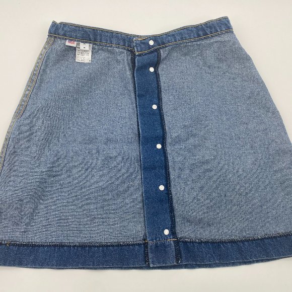 American Apparel Button Down Front Denim Skirt M - Picture 6 of 10